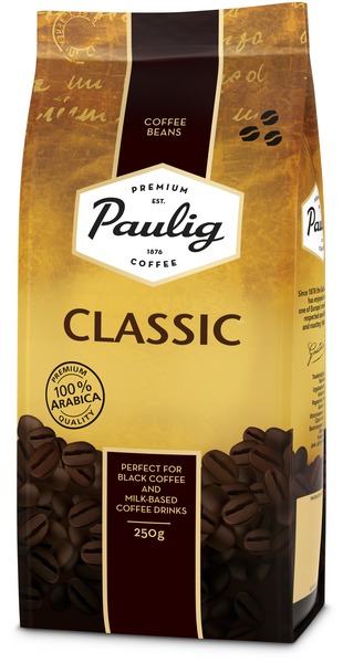 Paulig Classic 250 g kafijas pupiņas