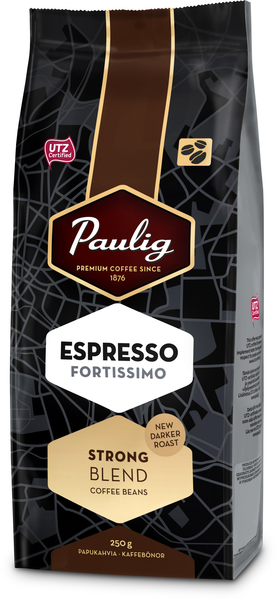 Paulig Espresso Fortissimo 250g kafijas pupiņas